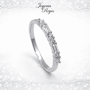 Anillo de plata rodinada fabricación Italiana - ley 925 - modelo 12199FRSWSH1