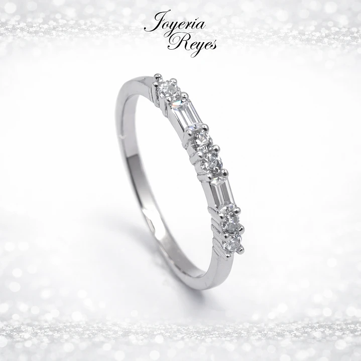 Anillo de plata rodinada fabricación Italiana - ley 925 - modelo 12199FRSWSH1 1