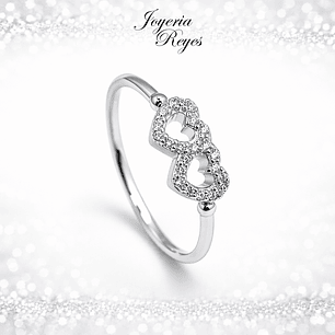 Anillo de plata rodinada fabricación Italiana - ley 925 - modelo 12201FRSWSH1