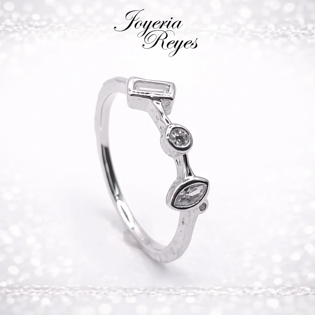 Anillo de plata rodinada fabricación Italiana - ley 925 - modelo 14591FRSWSH2 1
