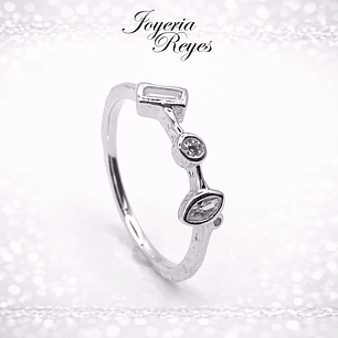 Anillo de plata rodinada fabricación Italiana - ley 925 - modelo 14591FRSWSH2