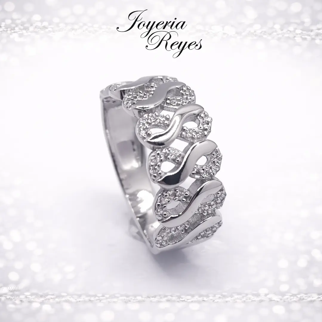 Anillo de plata rodinada fabricación Italiana - ley 925 - modelo 14614FRSWSH1 1
