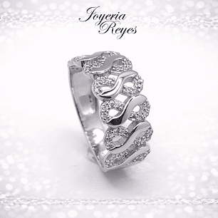 Anillo de plata rodinada fabricación Italiana - ley 925 - modelo 14614FRSWSH1