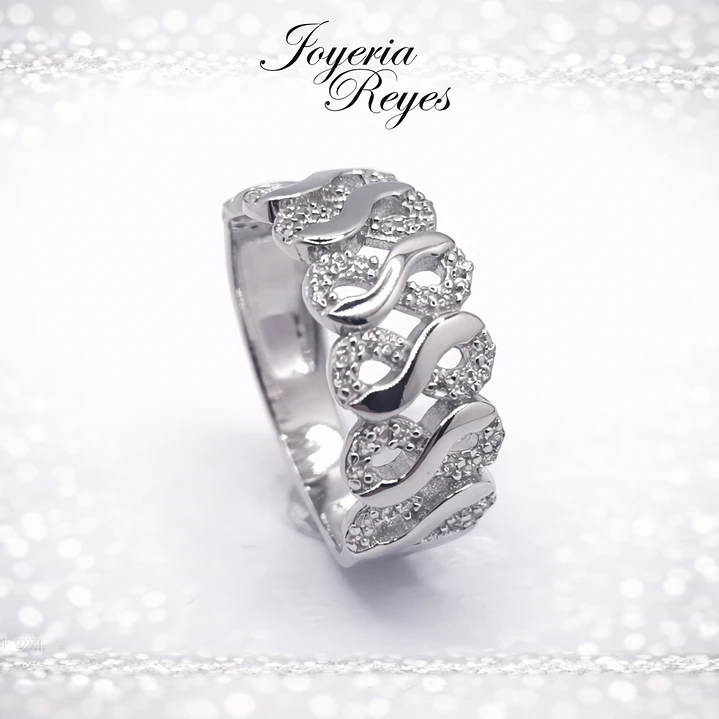 Anillo de plata rodinada fabricación Italiana - ley 925 - modelo 14614FRSWSH1 1