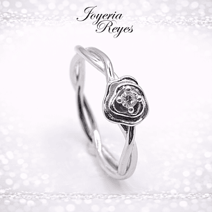 Anillo de plata rodinada fabricación Italiana - ley 925 - modelo 22984FRSWSH1