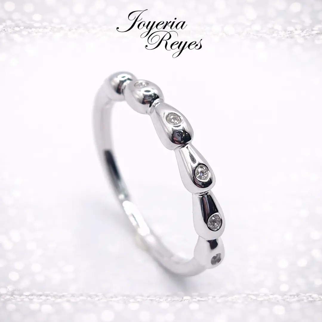 Anillo de plata rodinada fabricación Italiana - ley 925 - modelo 223206FRSWSH1 1