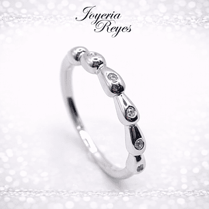 Anillo de plata rodinada fabricación Italiana - ley 925 - modelo 223206FRSWSH1