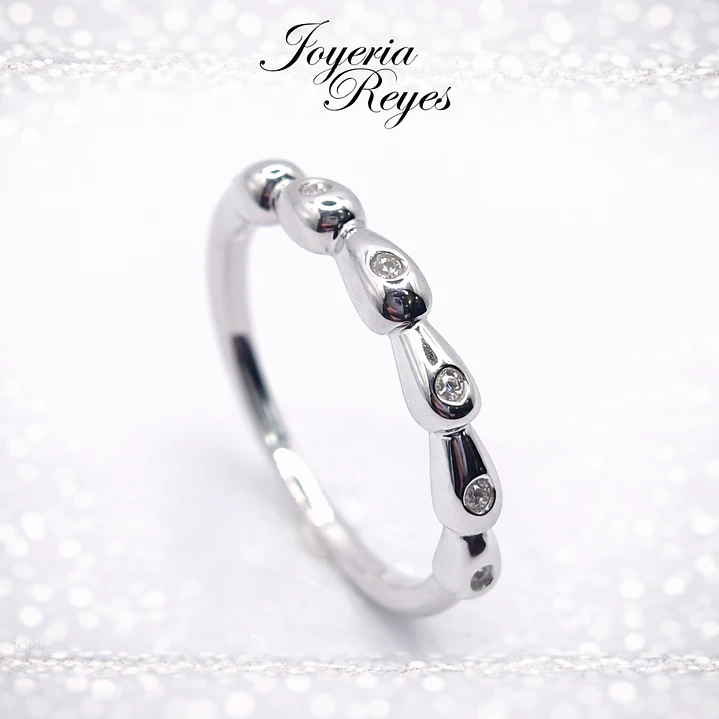 Anillo de plata rodinada fabricación Italiana - ley 925 - modelo 223206FRSWSH1 1