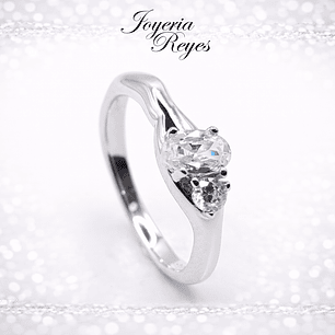 Anillo de plata rodinada fabricación Italiana - ley 925 - modelo 23208FRSWSH1