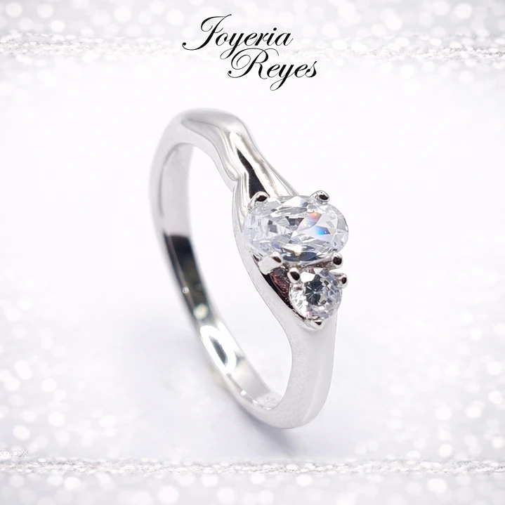 Anillo de plata rodinada fabricación Italiana - ley 925 - modelo 23208FRSWSH1 1