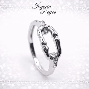 Anillo de plata rodinada fabricación Italiana - ley 925 - modelo 23281FRSWSH1