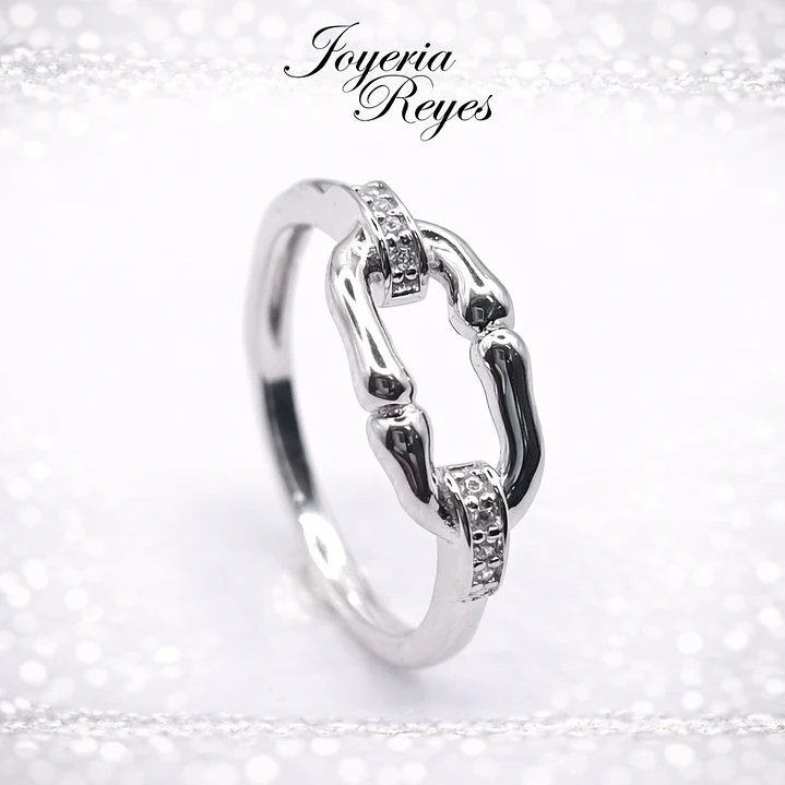 Anillo de plata rodinada fabricación Italiana - ley 925 - modelo 23281FRSWSH1 1