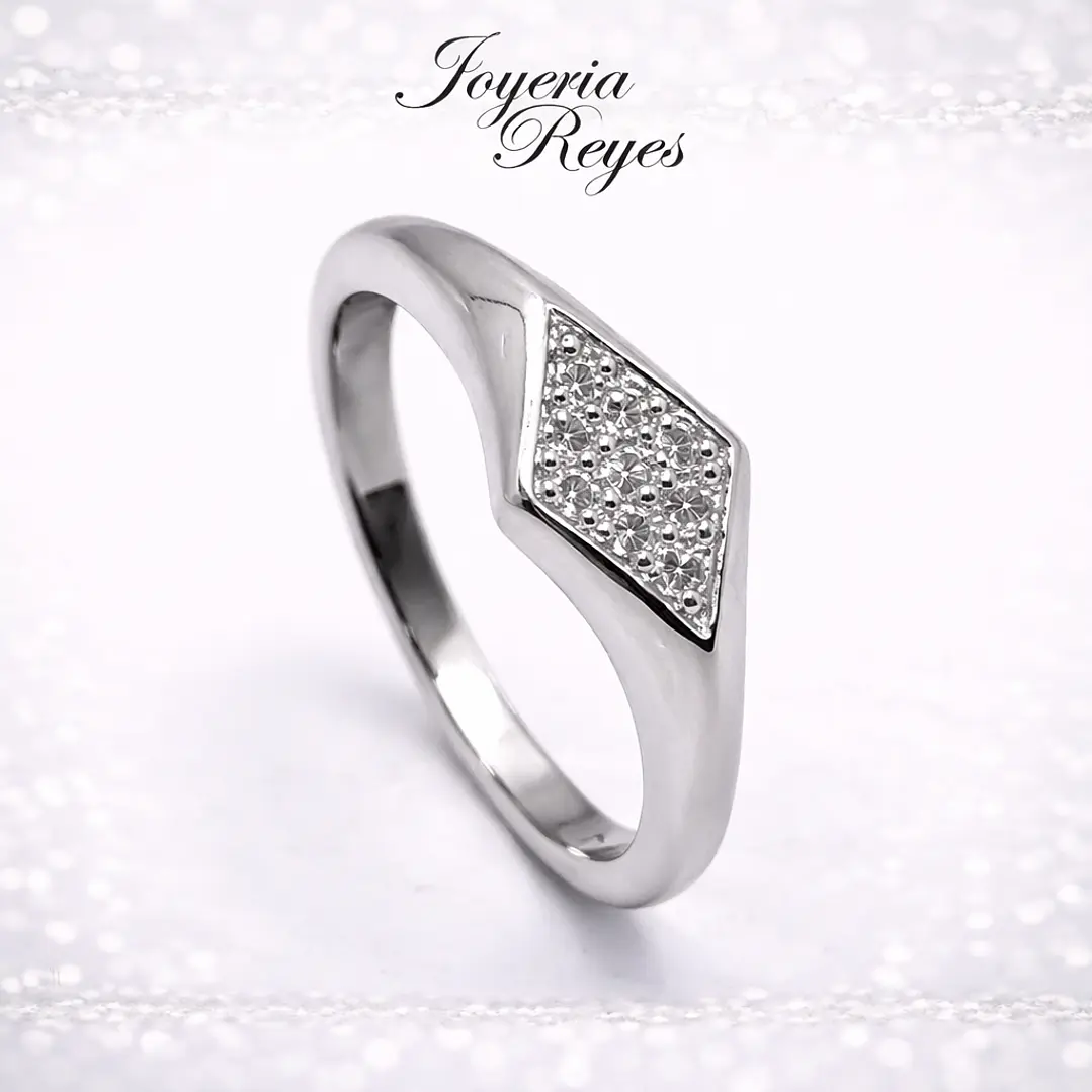 Anillo de plata rodinada fabricación Italiana - ley 925 - modelo 26685FRSWSH1 1