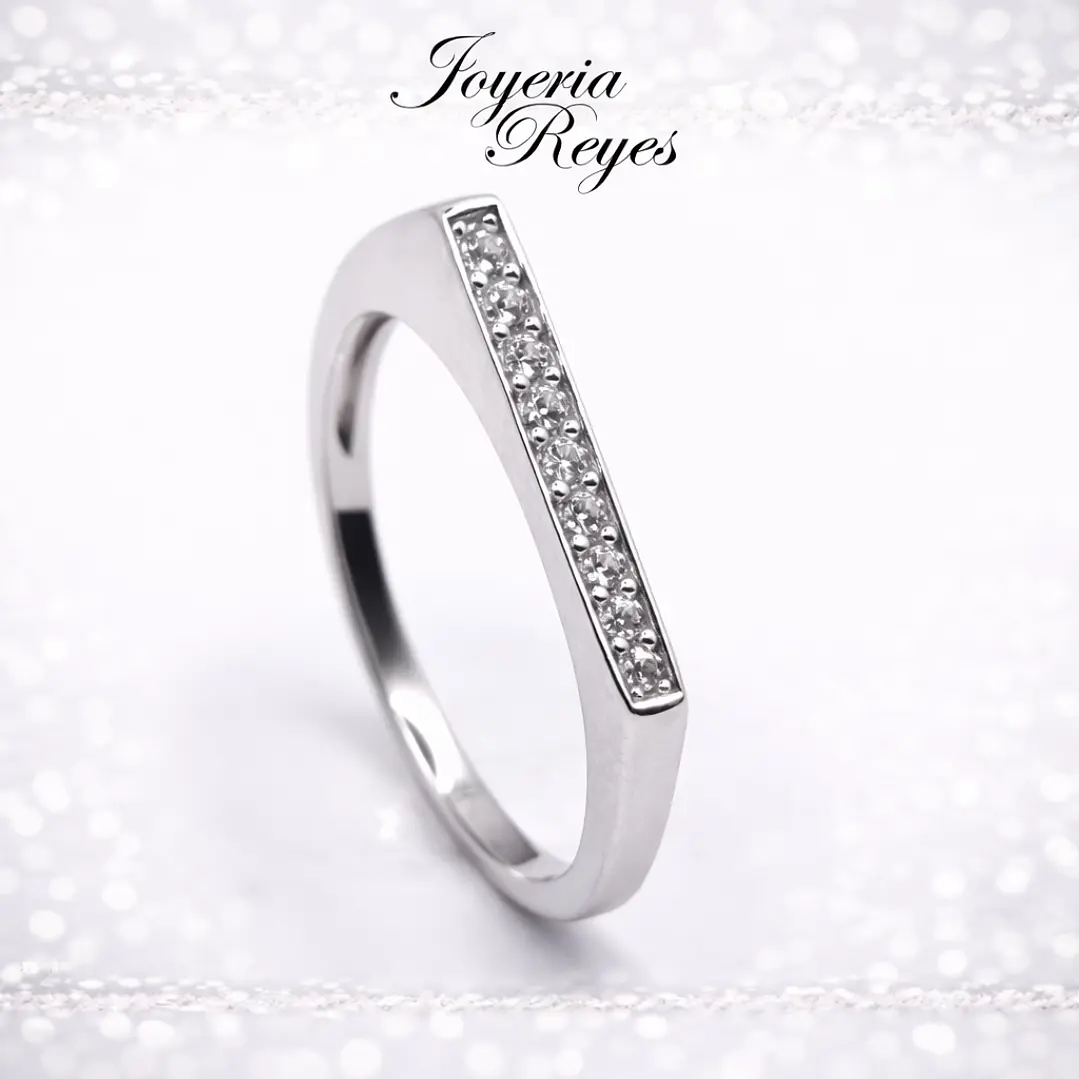 Anillo de plata rodinada fabricación Italiana - ley 925 - modelo 26689FRSWSH1 1