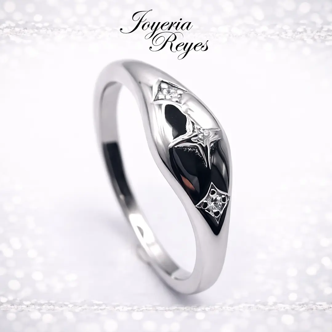 Anillo de plata rodinada fabricación Italiana - ley 925 - modelo 26823XRSWSH1 1