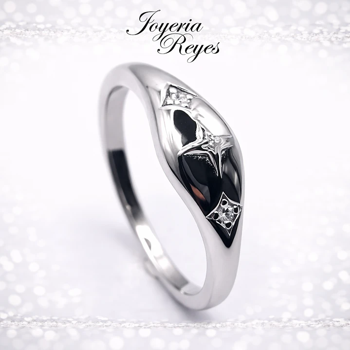 Anillo de plata rodinada fabricación Italiana - ley 925 - modelo 26823XRSWSH1 1