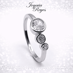 Anillo de plata rodinada fabricación Italiana - ley 925 - modelo 26925RSWSH2