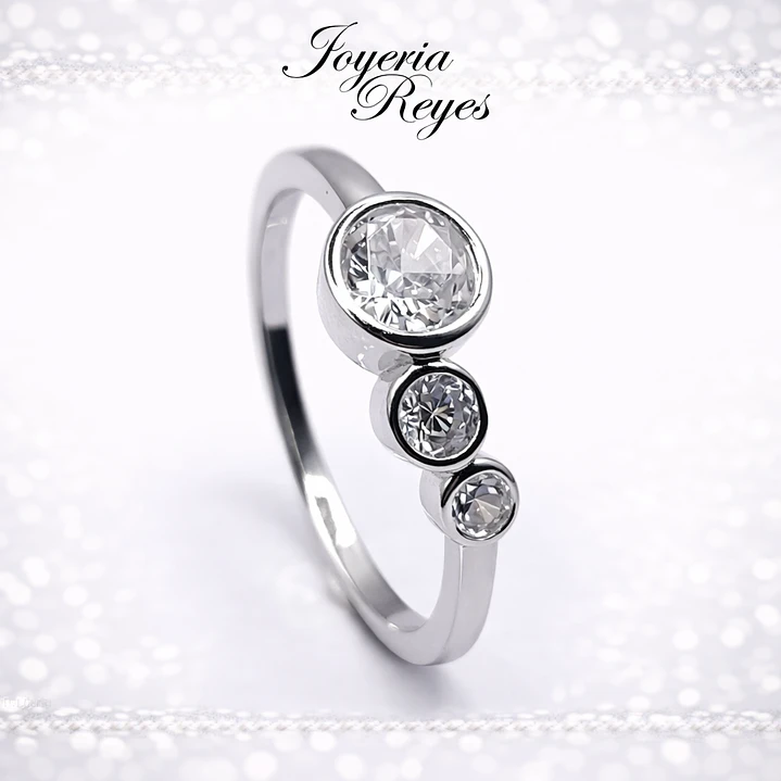 Anillo de plata rodinada fabricación Italiana - ley 925 - modelo 26925RSWSH2 1