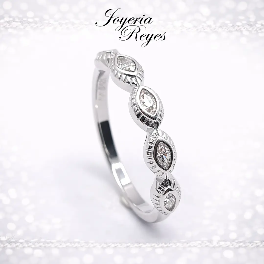 Anillo de plata rodinada fabricación Italiana - ley 925 - modelo 27256RSWSH1 1