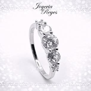 Anillo de plata rodinada fabricación Italiana - ley 925 - modelo 29929FRSWSH2