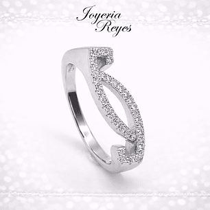 Anillo de plata rodinada fabricación Italiana - ley 925 - modelo AL31969A1