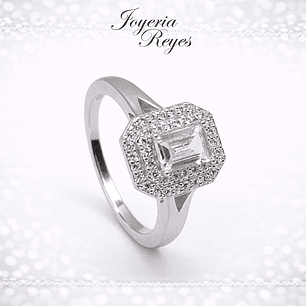 Anillo de plata rodinada fabricación Italiana - ley 925 - modelo FR0104