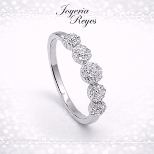 Anillo de plata rodinada fabricación Italiana - ley 925 - modelo HR-639