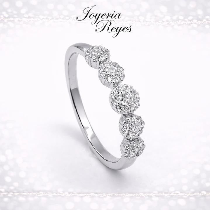 Anillo de plata rodinada fabricación Italiana - ley 925 - modelo HR-639 1