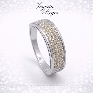 Anillo de plata rodinada fabricación Italiana - ley 925 - modelo JRY6302Q-W