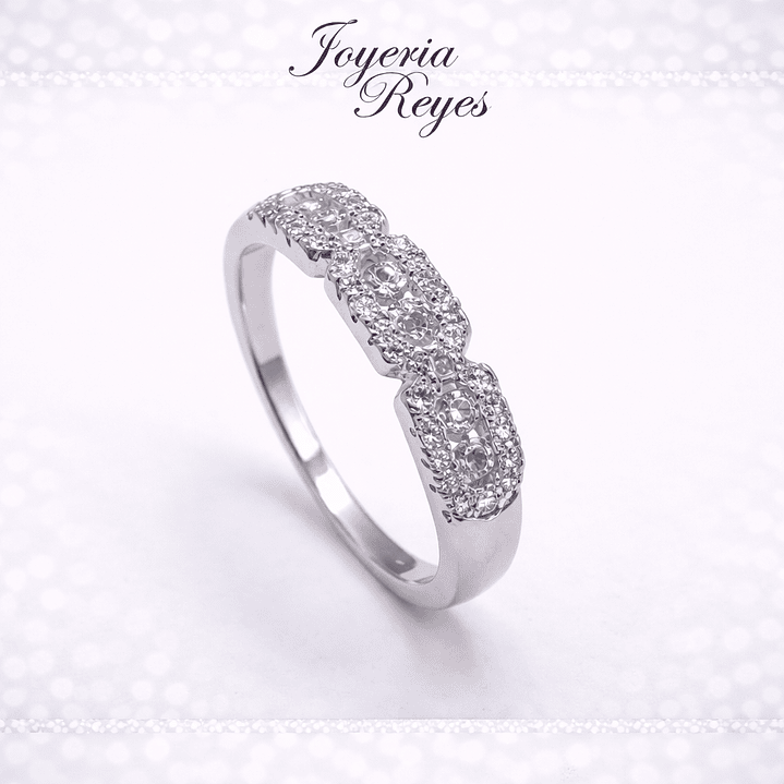 Anillo de plata rodinada fabricación Italiana - ley 925 - modelo R-0026 1