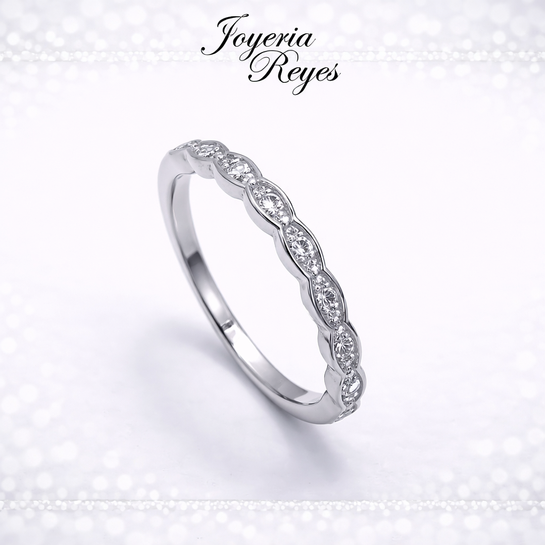 Anillo de plata rodinada fabricación Italiana - ley 925 - modelo R-0019 1