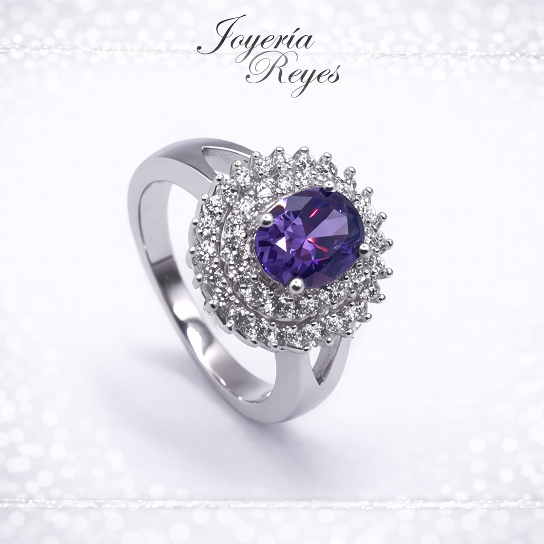 Anillo de plata rodinada fabricación Italiana - ley 925 - modelo R-0014 1