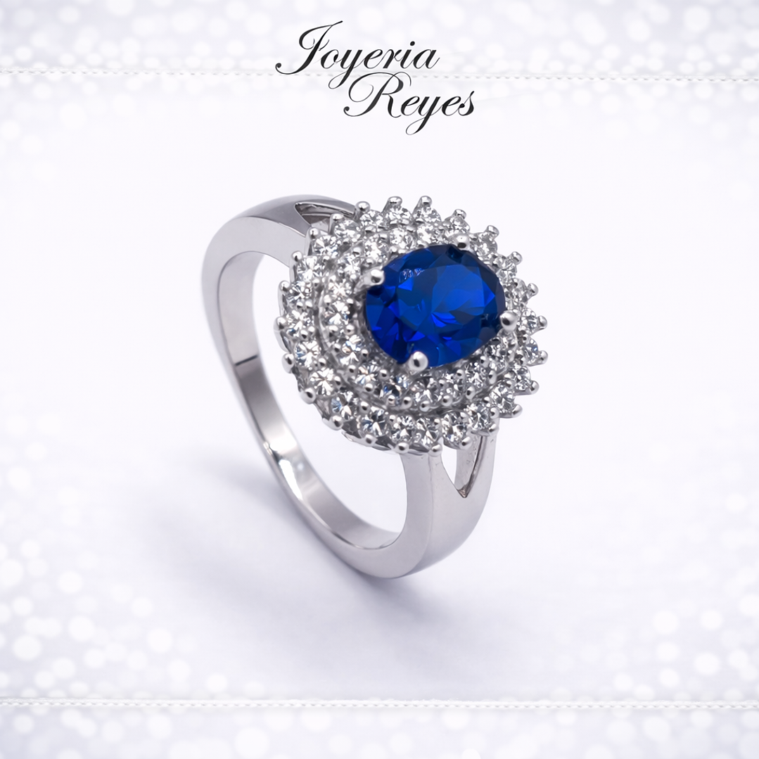 Anillo de plata rodinada fabricación Italiana - ley 925 - modelo R-0014-Z 1