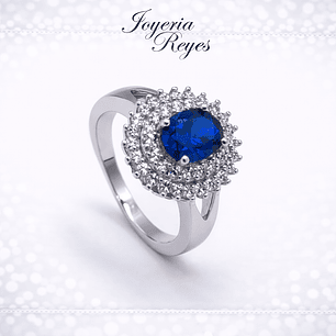 Anillo de plata rodinada fabricación Italiana - ley 925 - modelo R-0014-Z