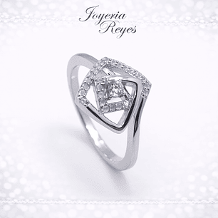 Anillo de plata rodinada fabricación Italiana - ley 925 - modelo JRY8697BL--W