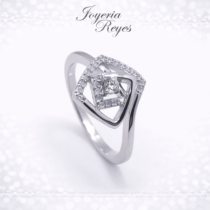 Anillo de plata rodinada fabricación Italiana - ley 925 - modelo JRY8697BL--W 1