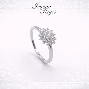 Anillo de plata rodinada fabricación Italiana - ley 925 - modelo R-0048