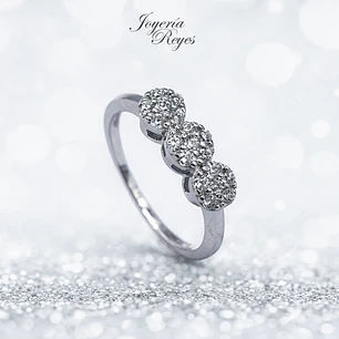 Anillo de plata rodinada fabricación Italiana - ley 925 - modelo R-0085