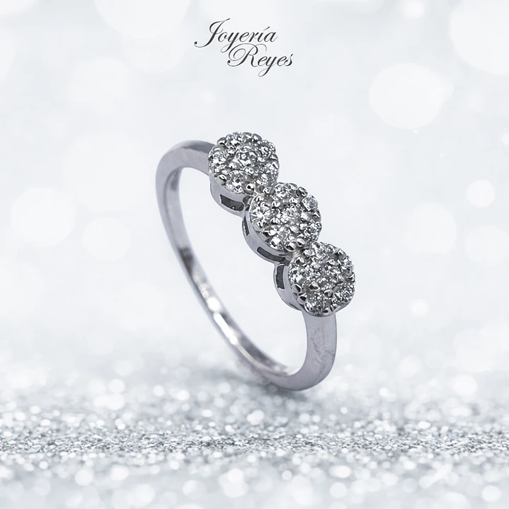 Anillo de plata rodinada fabricación Italiana - ley 925 - modelo R-0085 1