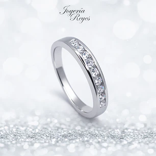 Anillo de plata rodinada fabricación Italiana - ley 925 - modelo R-0548