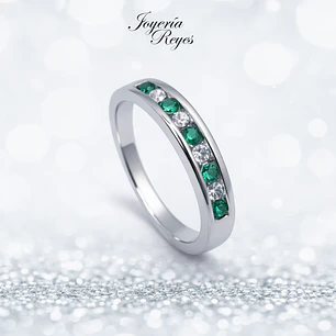 Anillo de plata rodinada fabricación Italiana - ley 925 - modelo R-0548E