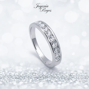 Anillo de plata rodinada fabricación Italiana - ley 925 - modelo R-0548GB