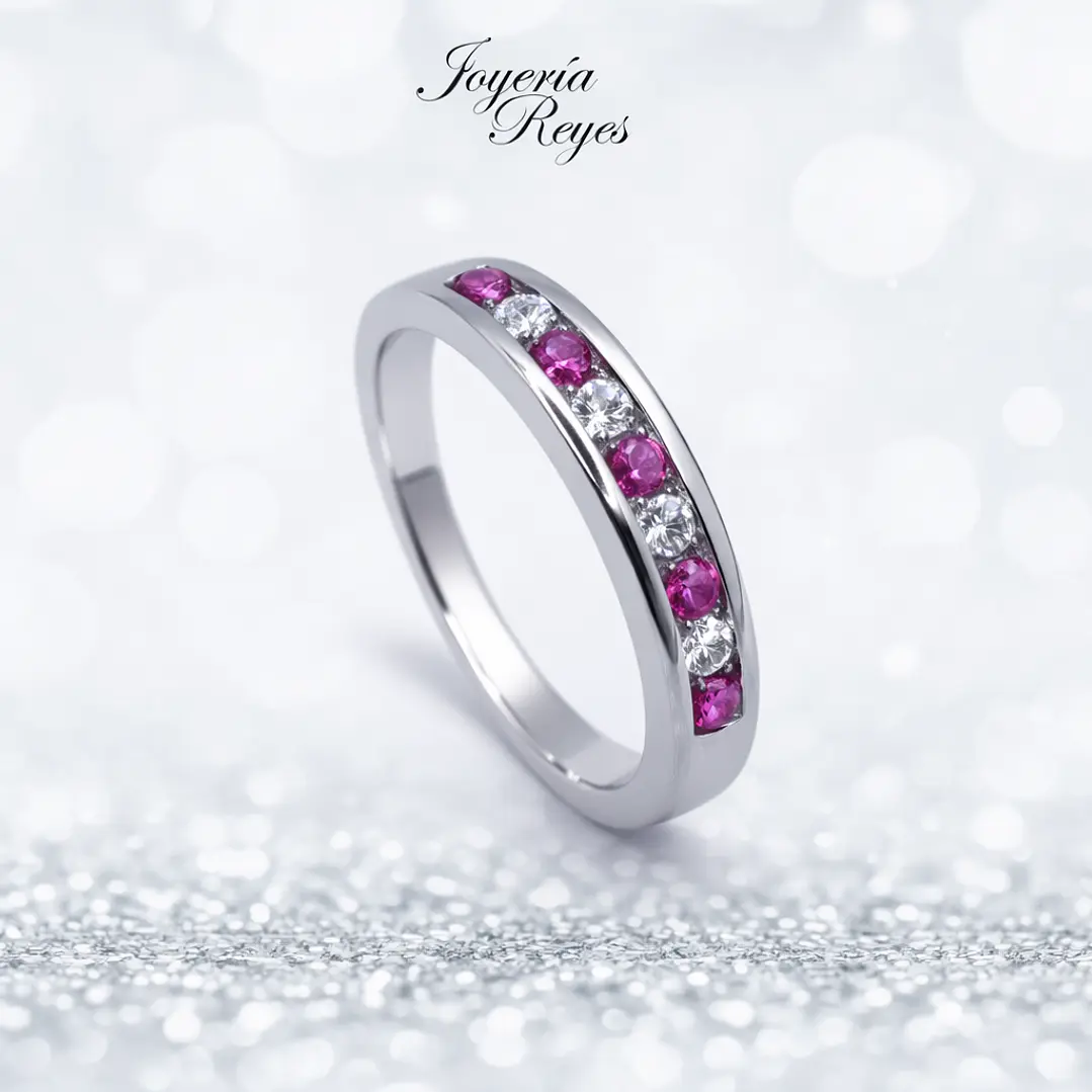 Anillo de plata rodinada fabricación Italiana - ley 925 - modelo R-0548R 1