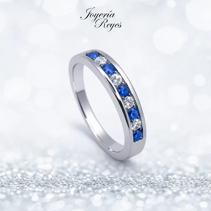 Anillo de plata rodinada fabricación Italiana - ley 925 - modelo R-0548Z 1