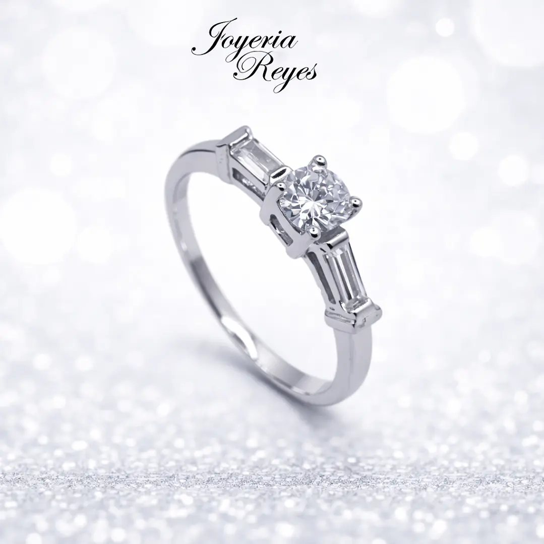 Anillo de plata rodinada fabricación Italiana - ley 925 - modelo R-0696GE 1