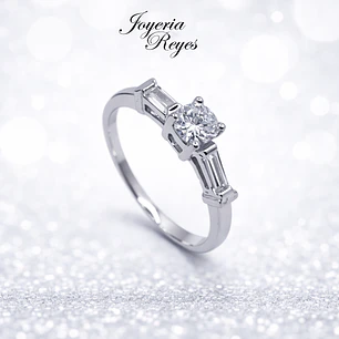 Anillo de plata rodinada fabricación Italiana - ley 925 - modelo R-0696GE