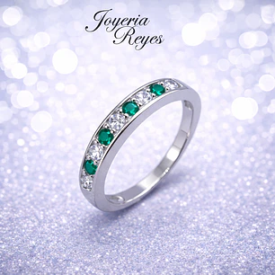 Anillo de plata rodinada fabricación Italiana - ley 925 - modelo R-1009E