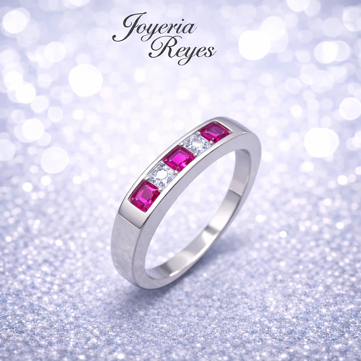 Anillo de plata rodinada fabricación Italiana - ley 925 - modelo R1007R 1