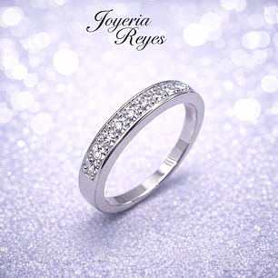 Anillo de plata rodinada fabricación Italiana - ley 925 - modelo R1009