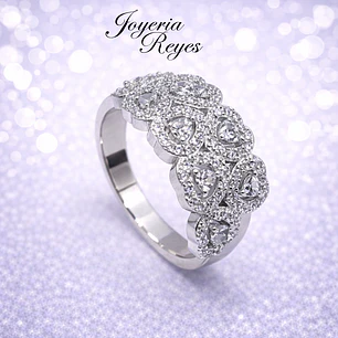 Anillo de plata rodinada fabricación Italiana - ley 925 - modelo TR672